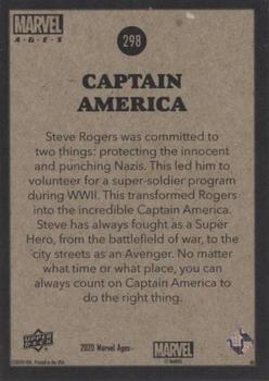 2020 Upper Deck Marvel Ages #298 Captain America Back