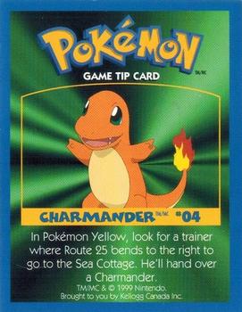 1999 Kellogg Canada Pokemon Game Tips #NNO Charmander Front