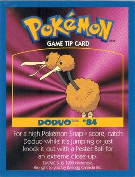 1999 Kellogg Canada Pokemon Game Tips #NNO Doduo Front
