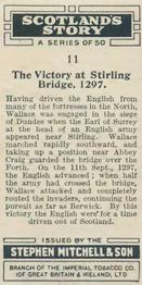 1929 Mitchell's Scotland's Story #11 The Victory at Stirling Bridge, 1297 Back