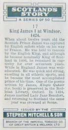1929 Mitchell's Scotland's Story #17 King James I at Windsor, 1424 Back