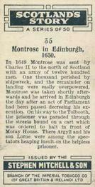 1929 Mitchell's Scotland's Story #35 Montrose in Edinburgh, 1650 Back
