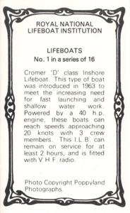 1979 Royal National Lifeboat Institution Lifeboats #1 Cromer 'D' class Inshore Back