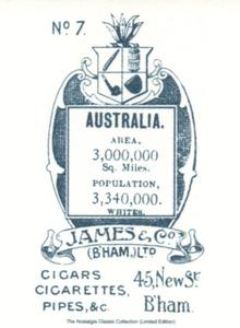 2001 James & Co Arms of Countries c1915 Reprint #7 Australia Back