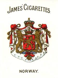 2001 James & Co Arms of Countries c1915 Reprint #13 Norway Front