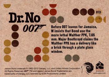 2012 Rittenhouse James Bond 50th Anniversary Series 1 - Dr. No Throwback #013 Before 007 leaves for Jamaica, M insists that Back