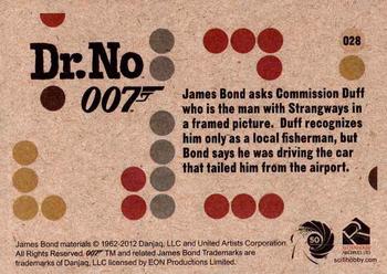 2012 Rittenhouse James Bond 50th Anniversary Series 1 - Dr. No Throwback #028 James Bond asks Commission Duff who is the man Back