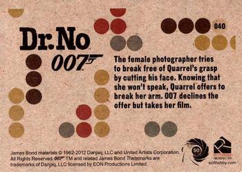 2012 Rittenhouse James Bond 50th Anniversary Series 1 - Dr. No Throwback #040 The female photographer tries to break free of Back