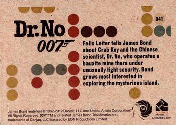 2012 Rittenhouse James Bond 50th Anniversary Series 1 - Dr. No Throwback #041 Felix Leiter tells James Bond about Crab Key a Back