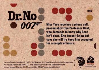 2012 Rittenhouse James Bond 50th Anniversary Series 1 - Dr. No Throwback #055 Miss Taro receives a phone call, presumably fr Back