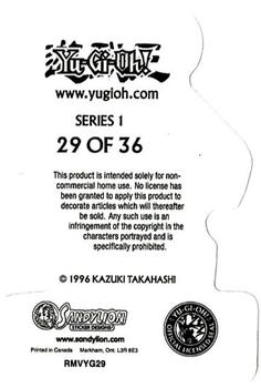 2002 Sandylion Yu-Gi-Oh! Stickers #29 Time Wizard Back
