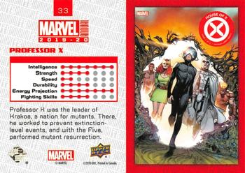 2019-20 Upper Deck Marvel Annual #33 Professor X Back