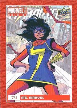 2019-20 Upper Deck Marvel Annual #74 Ms. Marvel Front