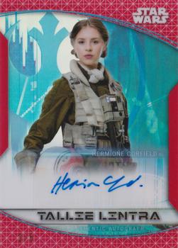 2020 Topps Chrome Star Wars Perspectives Resistance vs. the First Order - Resistance Autographs Red #A-HC Hermione Corfield Front