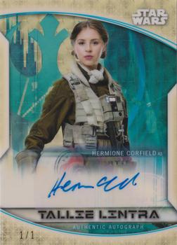 2020 Topps Chrome Star Wars Perspectives Resistance vs. the First Order - Resistance Autographs Superfractors #A-HC Hermione Corfield Front