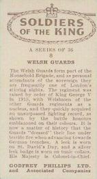 1939 Godfrey Phillips Soldiers of the King #8 Welsh Guards Back