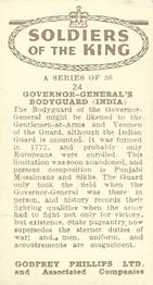 1939 Godfrey Phillips Soldiers of the King #24 Governor-General's Bodyguard (India) Back
