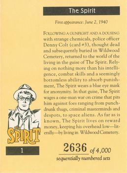 1995 Will Eisner's The Spirit #1 The Spirit Back