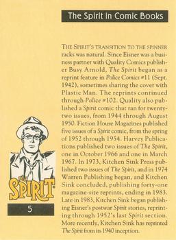 1995 Will Eisner's The Spirit #5 The Spirit in Comic Books Back