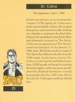1995 Will Eisner's The Spirit #25 Dr. Cobra Back