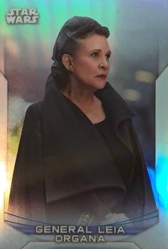 2020 Topps Chrome Star Wars Perspectives Resistance vs. the First Order - Refractor #4-F General Leia Organa Front