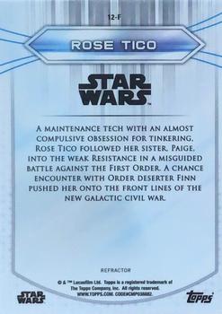 2020 Topps Chrome Star Wars Perspectives Resistance vs. the First Order - Refractor #12-F Rose Tico Back