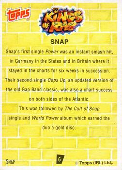 1991 Topps Kings of Rap #6 Snap Back