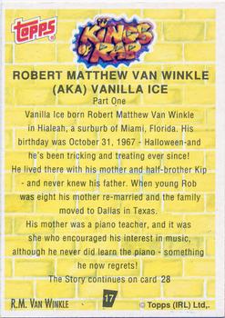1991 Topps Kings of Rap #17 R.M. Van Winkle Back