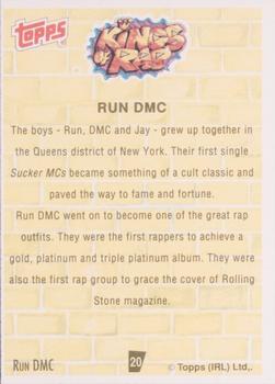 1991 Topps Kings of Rap #20 Run-DMC Back