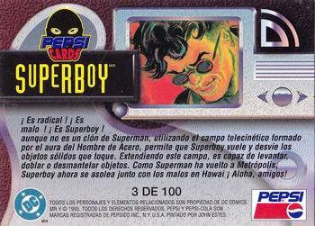 1995 DC Comics Pepsi #3 Superboy Back