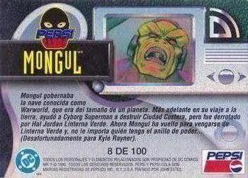 1995 DC Comics Pepsi #8 Mongul Back