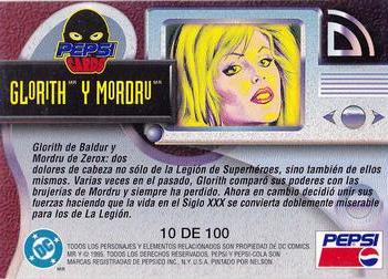 1995 DC Comics Pepsi #10 Glorith & Mordru Back