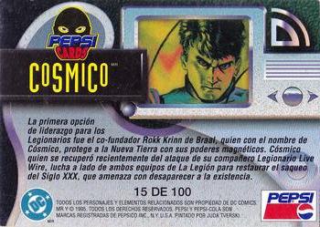 1995 DC Comics Pepsi #15 Cosmic Boy Back