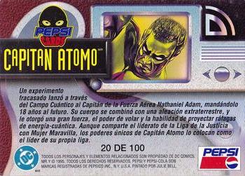 1995 DC Comics Pepsi #20 Captain Atom Back