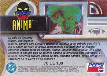 1995 DC Comics Pepsi #70 Anima Back