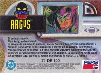 1995 DC Comics Pepsi #71 Argus Back