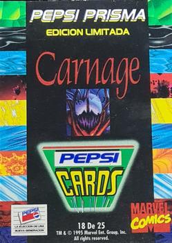 1994 Pepsi Marvel - Prismatic 25-Card Set #3 Carnage Back