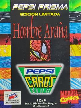 1994 Pepsi Marvel - Prismatic 25-Card Set #5 Spider Man Back
