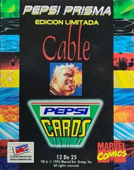 1994 Pepsi Marvel - Prismatic 25-Card Set #12 Cable Back