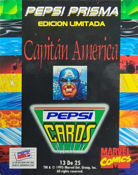 1994 Pepsi Marvel - Prismatic 25-Card Set #13 Captain America Back