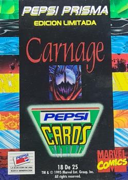 1994 Pepsi Marvel - Prismatic 25-Card Set #18 Carnage Back