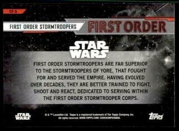 2020 Topps Chrome Star Wars Perspectives Resistance vs. the First Order - Choose Your Allegiance: First Order #CF-5 First Order Stormtroopers Back