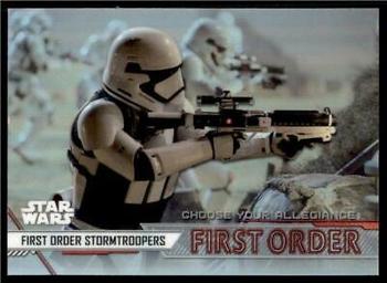 2020 Topps Chrome Star Wars Perspectives Resistance vs. the First Order - Choose Your Allegiance: First Order #CF-5 First Order Stormtroopers Front