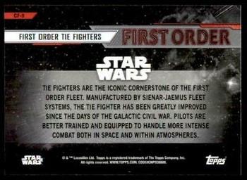 2020 Topps Chrome Star Wars Perspectives Resistance vs. the First Order - Choose Your Allegiance: First Order #CF-9 First Order TIE fighters Back