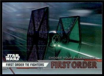 2020 Topps Chrome Star Wars Perspectives Resistance vs. the First Order - Choose Your Allegiance: First Order #CF-9 First Order TIE fighters Front