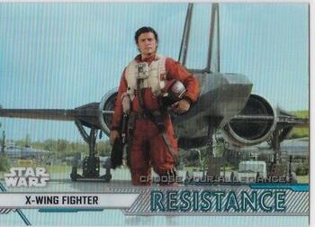 2020 Topps Chrome Star Wars Perspectives Resistance vs. the First Order - Choose Your Allegiance: Resistance #CR-1 X-wing fighter Front