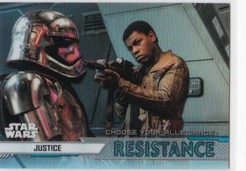 2020 Topps Chrome Star Wars Perspectives Resistance vs. the First Order - Choose Your Allegiance: Resistance #CR-3 Justice Front