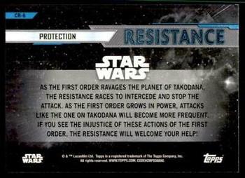 2020 Topps Chrome Star Wars Perspectives Resistance vs. the First Order - Choose Your Allegiance: Resistance #CR-6 Protection Back