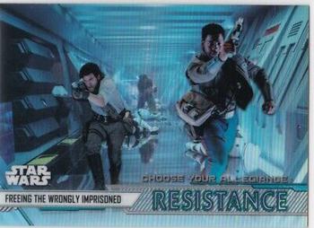 2020 Topps Chrome Star Wars Perspectives Resistance vs. the First Order - Choose Your Allegiance: Resistance #CR-10 Freeing the Wrongly Imprisoned Front