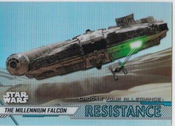 2020 Topps Chrome Star Wars Perspectives Resistance vs. the First Order - Choose Your Allegiance: Resistance #CR-11 The Millennium Falcon Front